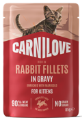 Carnilove® Paté Pouch Rabbit Fillets in Gravy enriched with Marigold for Kittens 85gr